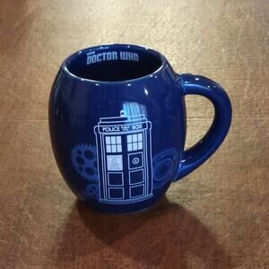 BBC Doctor Who Blue Coffee Mug With Tardis.